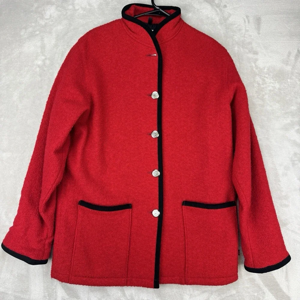 Woolrich Jacket Womens Small Red‎ Wool USA Made Heritage Outdoor Cottage Core